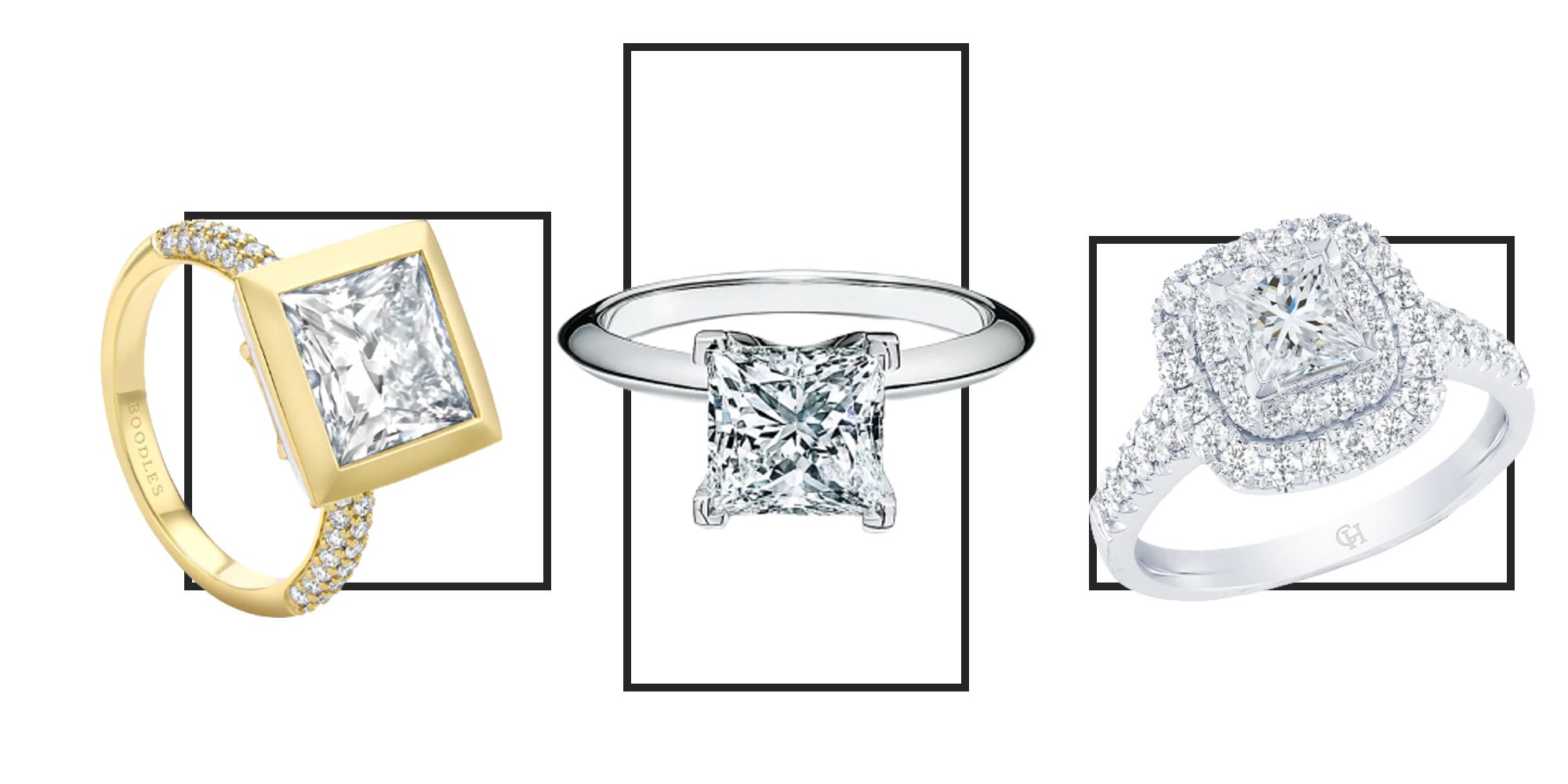Platinum princess cut solitaire diamond engagement ring – Christine Sadler  Unforgettable Jewellery